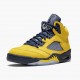 Stockx Air Jordan 5 Retro Michigan 2019 AmarilloCollege Navy Women/Men Jordan Shoes