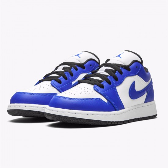 Stockx Air Jordan 1 Retro Low Game Royal 553560 124 White Black AJ1 Sneakers