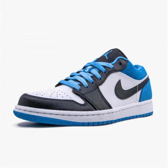 Stockx Air Jordan 1 Retro Low Laser Blue CK3022 004 Black White AJ1 Sneakers