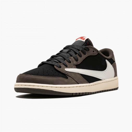 Stockx Air Jordan 1 Retro Low OG SP Travis Scott CQ4277 001 Black Sail Dark Mocha Universi AJ1 Sneakers