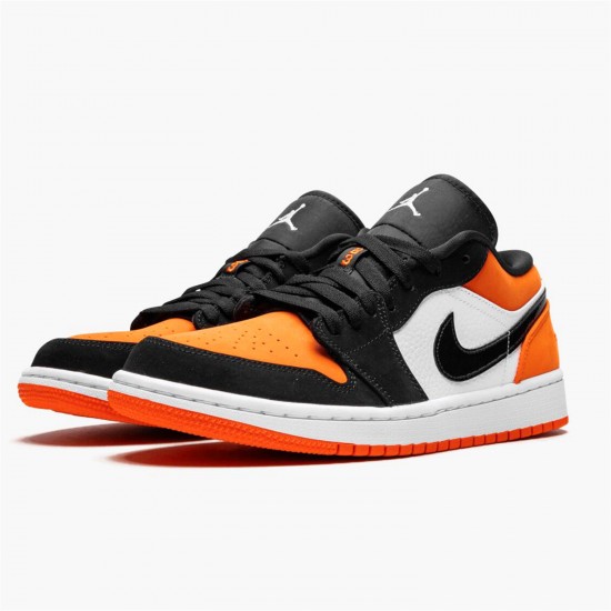 Stockx Air Jordan 1 Retro Low Shattered Backboard 553558 128 Black White Starfish AJ1 Sneakers