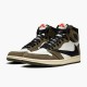 Stockx Air Jordan 1 High OG TS SP Travis Scott Sail Dark Mocha University Red CD4487 100 AJ1 Sneakers