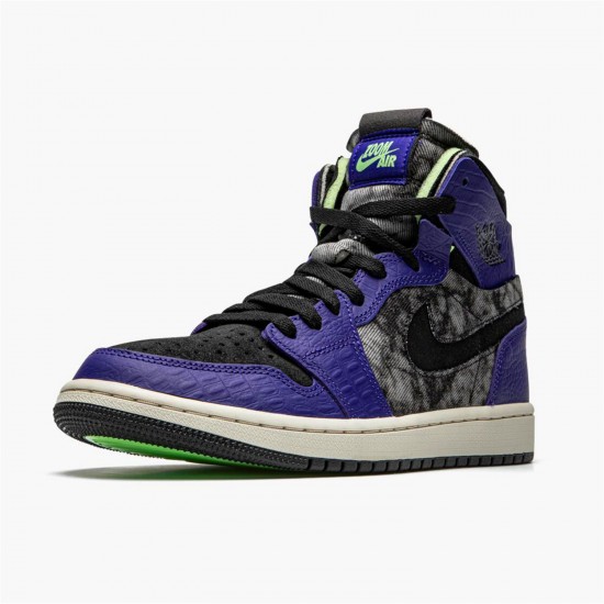 Stockx Air Jordan 1 High Zoom Air CMFT Bayou Boys DC2133 500 Court Purple Black Electric Green Sneakers