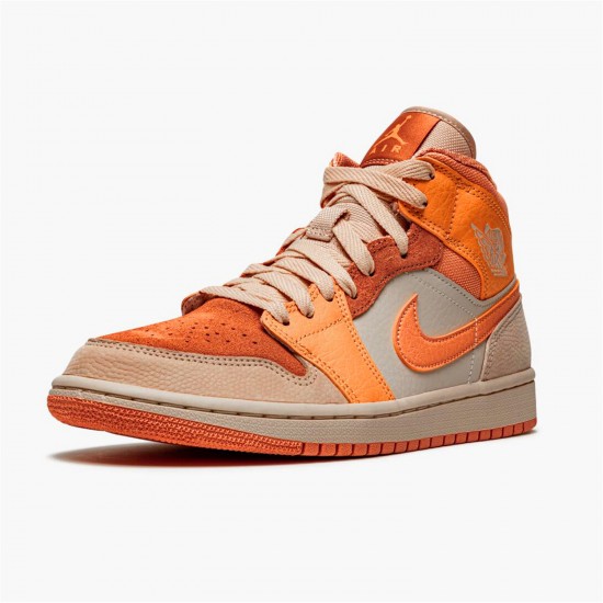 Stockx Air Jordan 1 Mid Apricot Orange DH4270 800 Apricot Agate Terra Blush AJ1 Sneakers