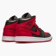 Stockx Air Jordan 1 Mid Banned 2020 554724 074 Black University Red Black Whi AJ1 Sneakers