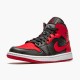 Stockx Air Jordan 1 Mid Banned 2020 554724 074 Black University Red Black Whi AJ1 Sneakers