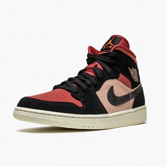 Stockx Air Jordan 1 Mid Canyon Rust BQ6472 202 Particle Beige Black AJ1 Sneakers