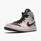 Stockx Air Jordan 1 Mid Dirty Powder Iridescent Barely Rose Black Multi BQ6472 602 AJ1 Sneakers