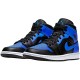 Stockx Air Jordan 1 Mid Hyper Royal Tumbled Leather 554724 077 AJ1 Sneakers