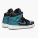 Stockx Air Jordan 1 Mid Iridescent Black Pale Ivory Multi Color BQ6472 009 AJ1 Sneakers