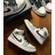 Stockx Air Jordan 1 Mid Light Smoke Grey Black White 554724 092 AJ1 Sneakers