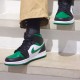 Stockx Air Jordan 1 Mid Pine Green Black Gym Red White 554724 067 AJ1 Sneakers