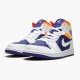 Stockx Air Jordan 1 Mid Royal Blue Laser Orange AJ1 Sneakers 554724 131