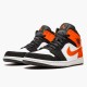 Stockx Air Jordan 1 Mid Shattered Backboard Black White Starfish 554724 058 AJ1 Sneakers