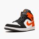 Stockx Air Jordan 1 Mid Shattered Backboard Black White Starfish 554724 058 AJ1 Sneakers