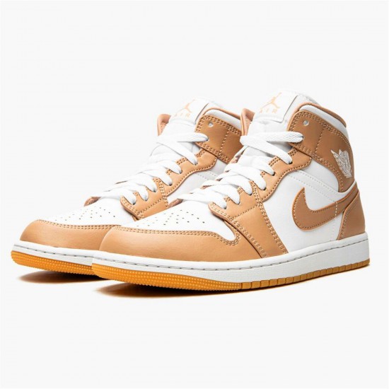 Stockx Air Jordan 1 Mid Tan Gum AJ1 Sneakers 554724 271