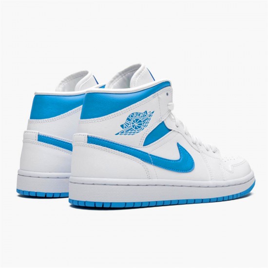 Stockx Air Jordan 1 Mid UNC University Blue White AJ1 Sneakers BQ6472 114