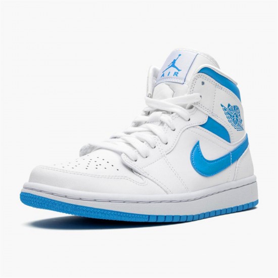 Stockx Air Jordan 1 Mid UNC University Blue White AJ1 Sneakers BQ6472 114