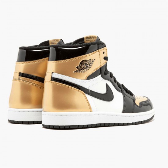 Stockx Air Jordan 1 Retro Gold Toe Black Metallic Gold Summit Whi 861428 007 AJ1 Sneakers