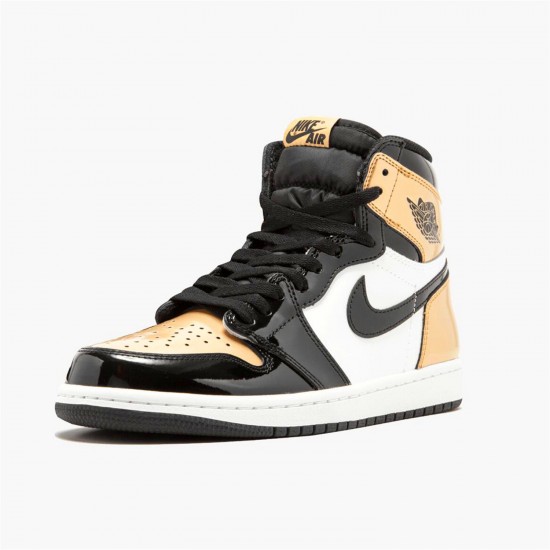 Stockx Air Jordan 1 Retro Gold Toe Black Metallic Gold Summit Whi 861428 007 AJ1 Sneakers