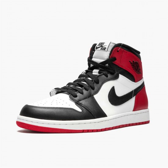 Stockx Air Jordan 1 Retro High Black Toe White Black Gym Red 555088 184 AJ1 Sneakers