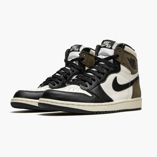 Stockx Air Jordan 1 Retro High Dark Mocha Sail Black 555088 105 AJ1 Sneakers