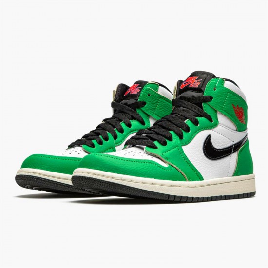 Stockx Air Jordan 1 Retro High Lucky Green DB4612 300 AJ1 Shoes