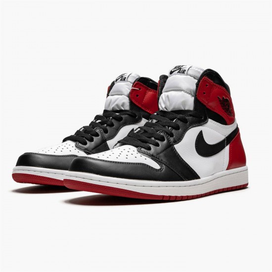 Stockx Air Jordan 1 Retro High OG Black Toe White Black Varsity Red 555088 125 Sneakers AJ1 Sneakers