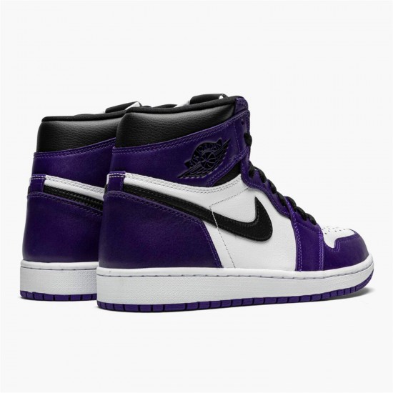 Stockx Air Jordan 1 Retro High OG Court Purple Sneakers 555088 500 AJ1 Sneakers