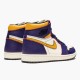 Stockx Air Jordan 1 Retro High OG Defiant SB LA to Chicago Purple Sail University Gold Bl CD6578 507 AJ1 Sneakers