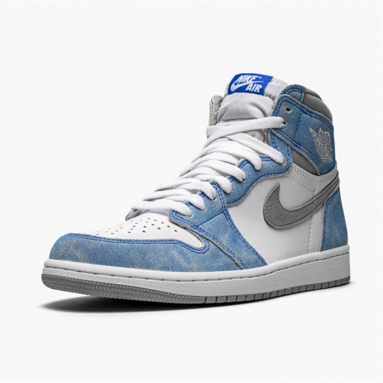 Stockx Air Jordan 1 Retro High OG Hyper Royal 555088 402 Light Smoke Grey W AJ1 Sneakers