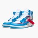 Stockx Air Jordan 1 Retro High Off White University Blue AJ1 Shoes AQ0818 148 Dark Powder Blue Cone Sneakers