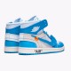 Stockx Air Jordan 1 Retro High Off White University Blue AJ1 Shoes AQ0818 148 Dark Powder Blue Cone Sneakers