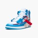 Stockx Air Jordan 1 Retro High Off White University Blue AJ1 Shoes AQ0818 148 Dark Powder Blue Cone Sneakers