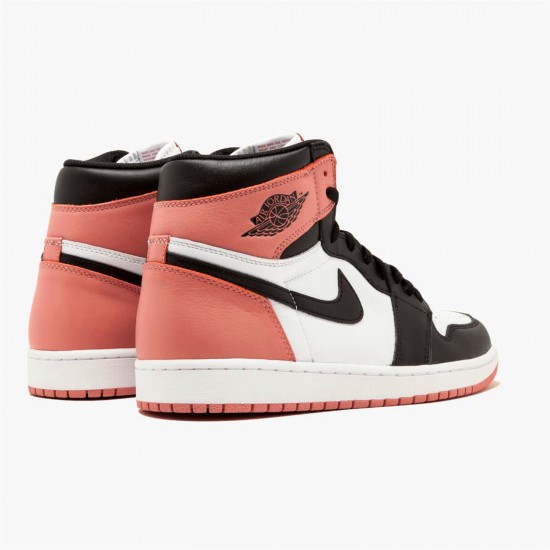 Stockx Air Jordan 1 Retro High Rust Pink White Black 861428 101 AJ1 Sneakers