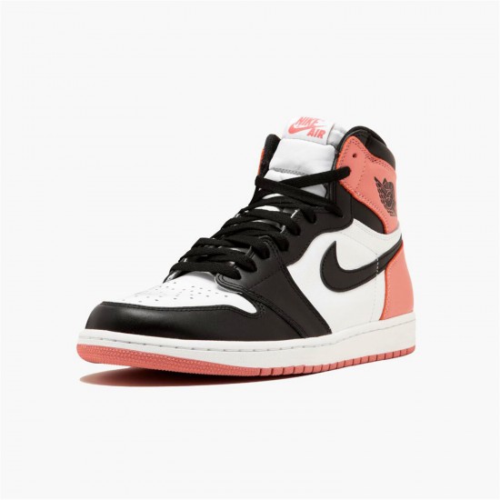 Stockx Air Jordan 1 Retro High Rust Pink White Black 861428 101 AJ1 Sneakers