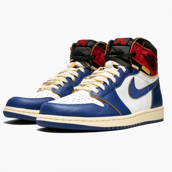 Stockx Air Jordan 1 Retro High Union Los Angeles Storm Blue White Stormblue Varsity Red BV1300 146 AJ1 Sneakers