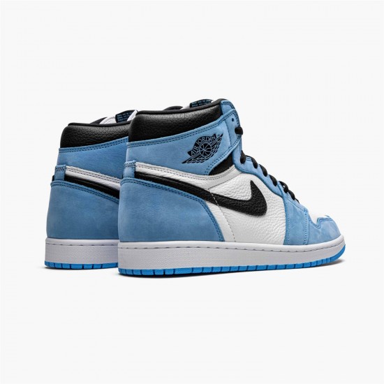 Stockx Air Jordan 1 Retro High White University Blue Black Sneakers 555088 134 AJ1 Sneakers