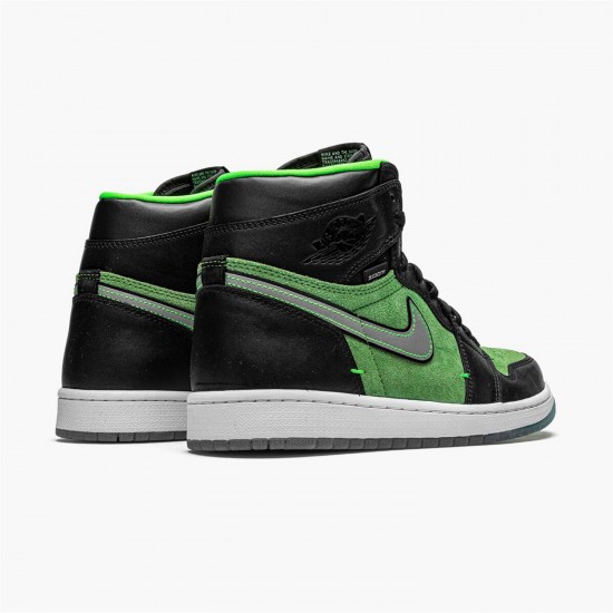 Stockx Air Jordan 1 Retro High Zoom Zen Green AJ1 Shoes CK6637 002 Black Tomatillo Rage Gre Sneakers