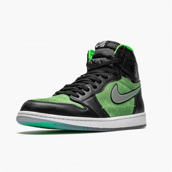 Stockx Air Jordan 1 Retro High Zoom Zen Green AJ1 Shoes CK6637 002 Black Tomatillo Rage Gre Sneakers