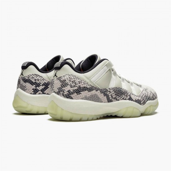 Stockx Air Jordan 11 Retro Low Snake Light Bone CD6846 002 Smoke Grey White Bl AJ11 Black Sneakers