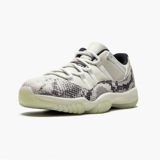 Stockx Air Jordan 11 Retro Low Snake Light Bone CD6846 002 Smoke Grey White Bl AJ11 Black Sneakers