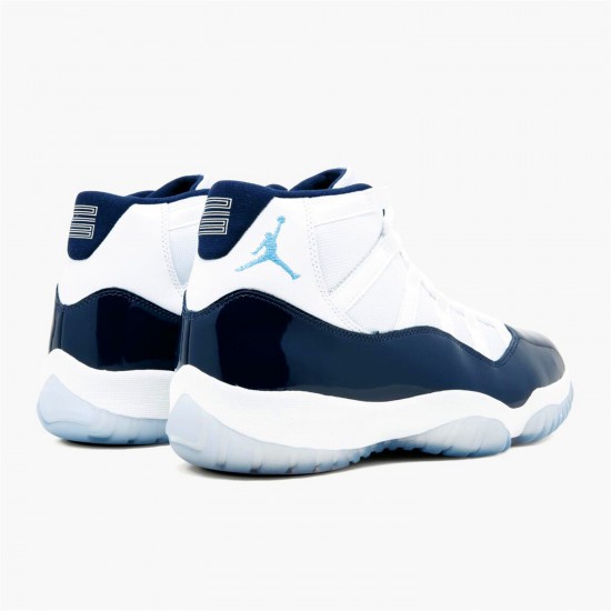 Stockx Air Jordan 11 Retro UNC Win Like 82 378037 123 White University Blue AJ11 Black Sneakers