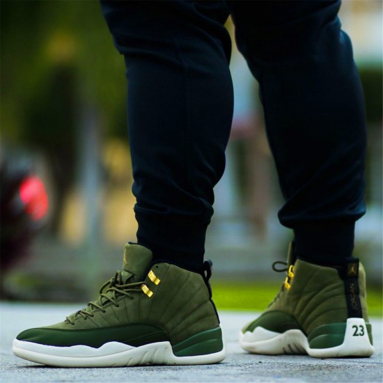 Stockx Air Jordan 12 Retro Chris Paul Class of 2003 AJ12 130690 301 Olive Canvas Sail Black Metall Sneakers