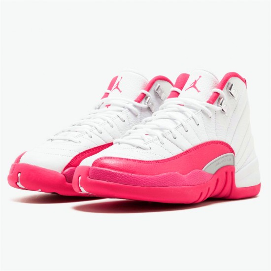 Stockx Air Jordan 12 Retro Dynamic Pink AJ12 510815 109 White Vivid Pink Mtllc Silver Sneakers