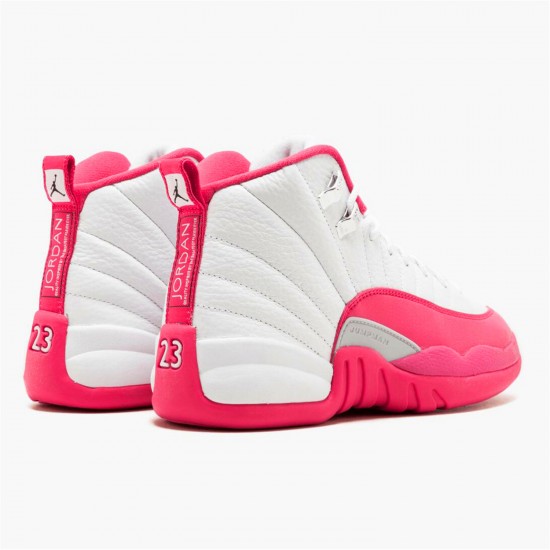 Stockx Air Jordan 12 Retro Dynamic Pink AJ12 510815 109 White Vivid Pink Mtllc Silver Sneakers