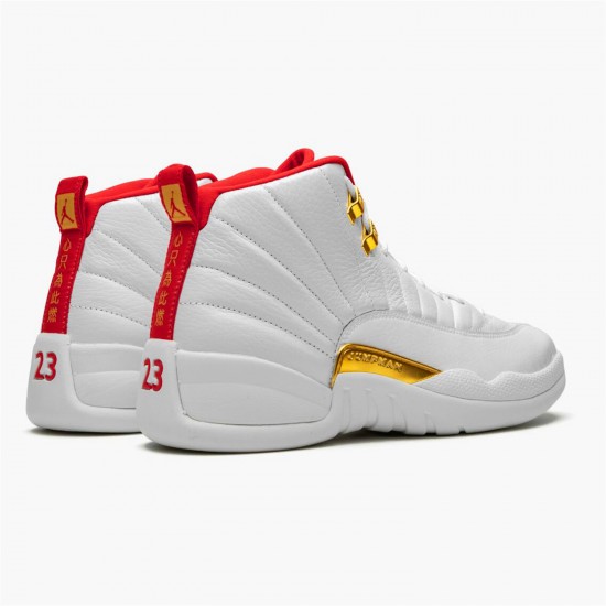 Stockx Air Jordan 12 Retro FIBA AJ12 130690 107 White University Red Metallic Sneakers