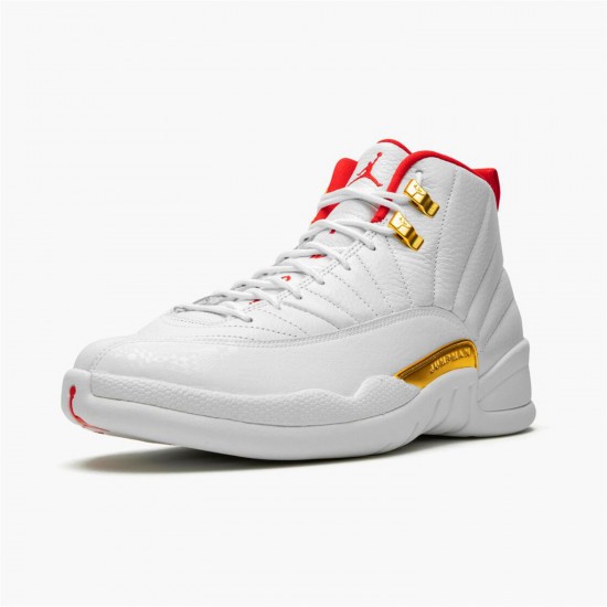 Stockx Air Jordan 12 Retro FIBA AJ12 130690 107 White University Red Metallic Sneakers