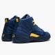 Stockx Air Jordan 12 Retro Michigan AJ12 BQ3180 407 College Navy Amarillo Sneakers