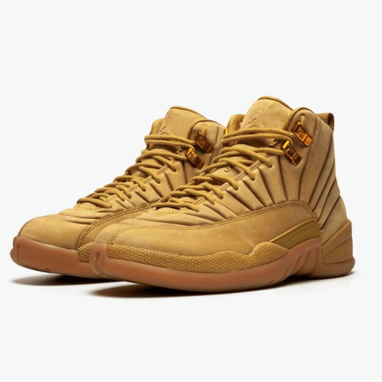 Stockx Air Jordan 12 Retro PSNY Wheat AJ12 AA1233 700 Wheat Gum Light Brown Sneakers